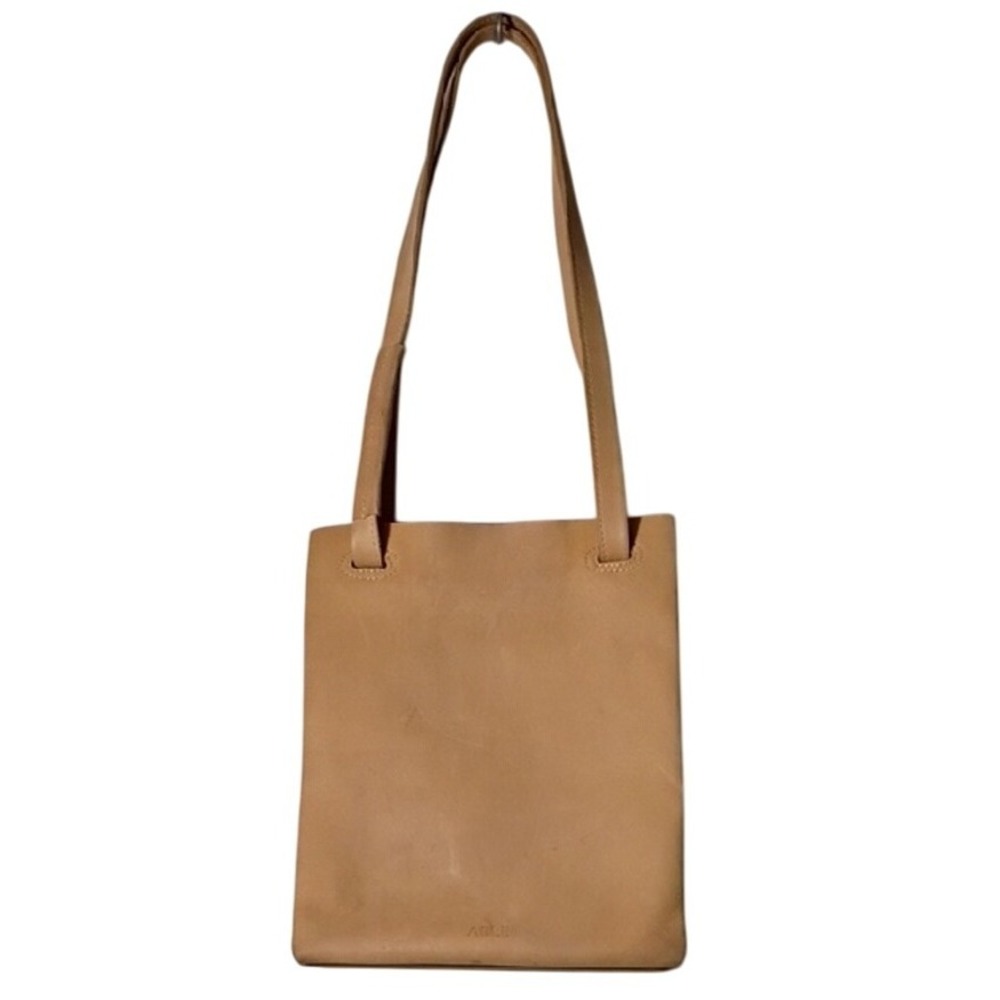ABLE Minimalist Leather Tote Bag Tan Nude Carryall Handbag Purse